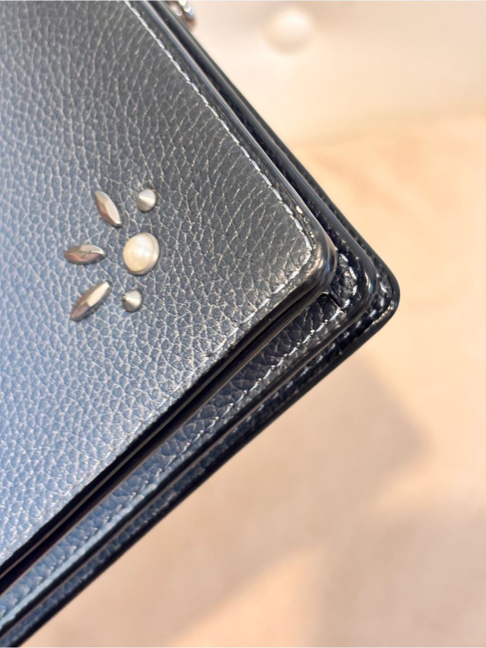 COACH Hayden Foldover Crossbody Clutch with Ombré Willow Floral Rivets. - Picture 8 of 16